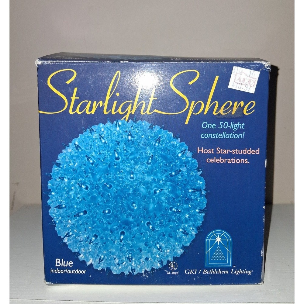 GKI Bethlehem Lighting Starlight Sphere in blue.
